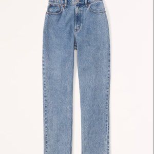 Abercrombie & Fitch Curve Love Ultra High Rise 90s Straight Jean